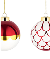 Decorazioni natalizie Alessi in Vetro NZ04SET4 - NZ04SET4